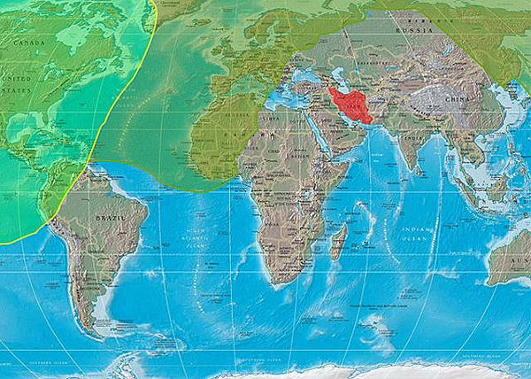 Mapa predpokladane americke protiraketove obrany